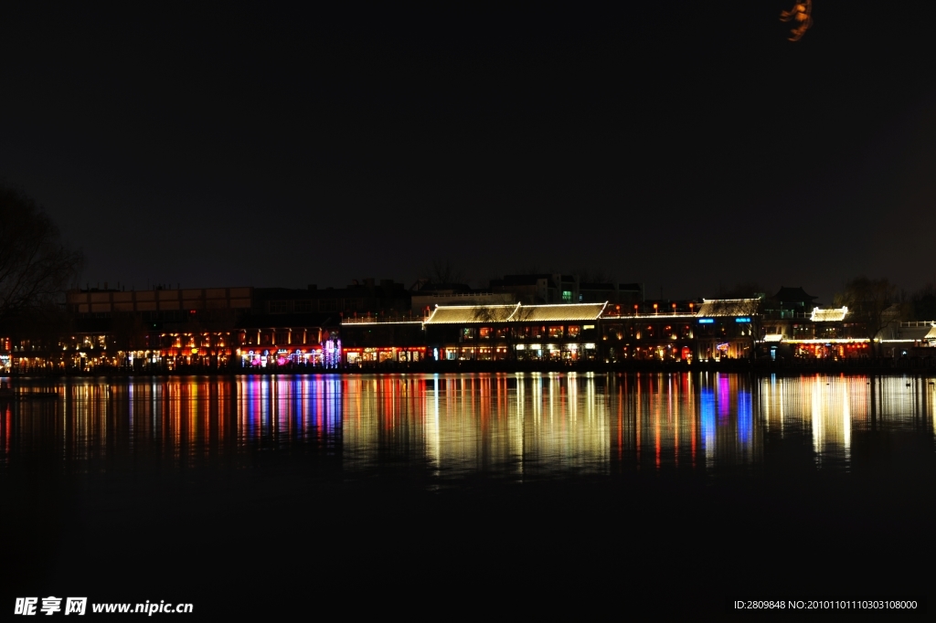 高清晰北京后海酒吧夜景