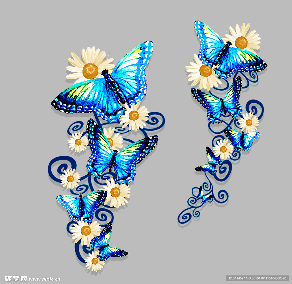 蝴蝶印花