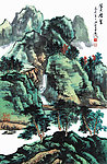 谢稚柳 国画 浮空积翠