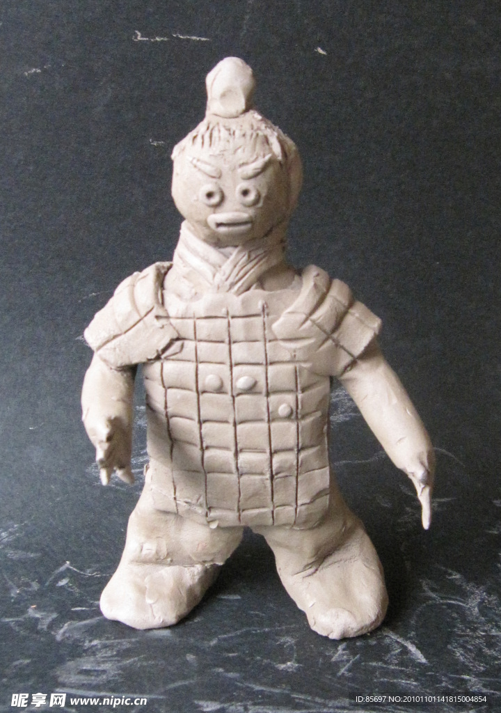 泥塑 兵马俑