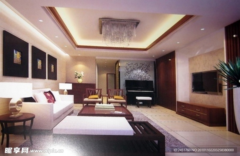 现代温馨客厅 3ds max 组合沙发
