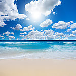 沙滩海洋 蓝天白云