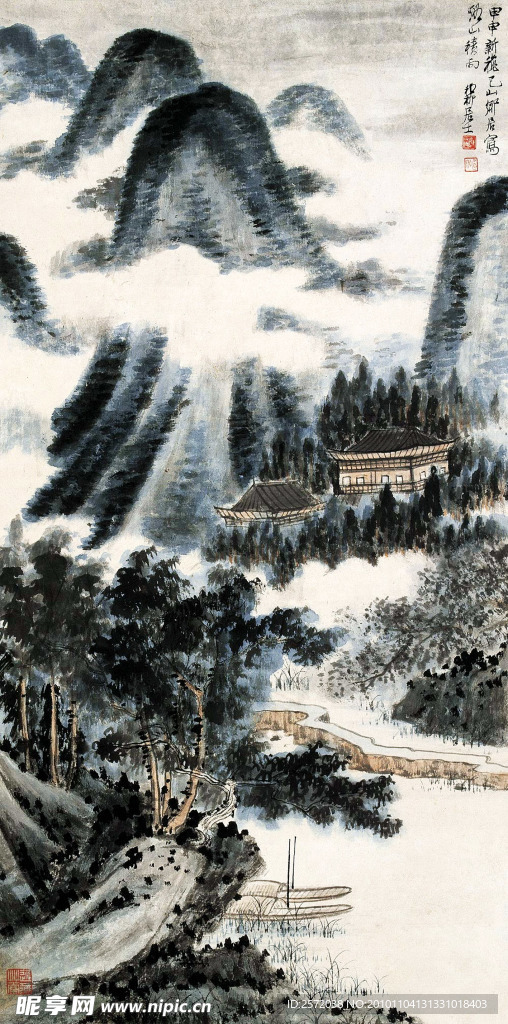 溪山积雨图