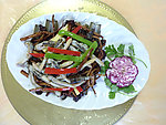 鹅肝酱茶树菇炒竹蛏