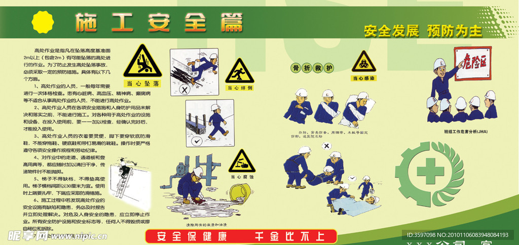 施工安全篇宣传版面