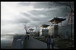 景观园林城楼效果图