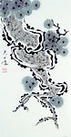 梁大年 国画 松