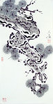 梁大年 国画 松
