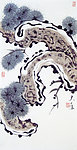 梁大年 国画 松