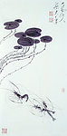 梁大年 国画 虾
