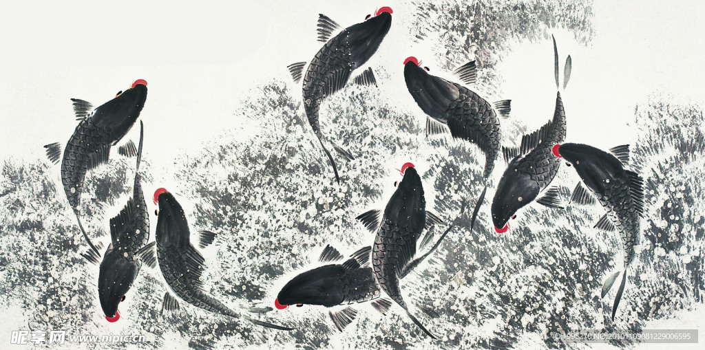 国画 鲤鱼