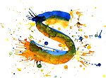 s字母水彩画