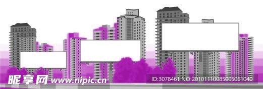 矢量城市楼房