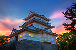 日本 名古屋 天守阁 夕照