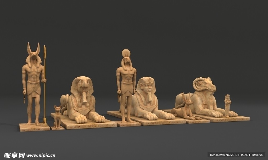 埃及神像3D模型