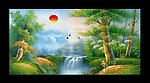 油画风景(分层不精细)