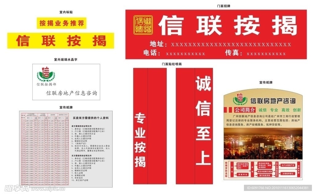 地产中介常用铺面喷画
