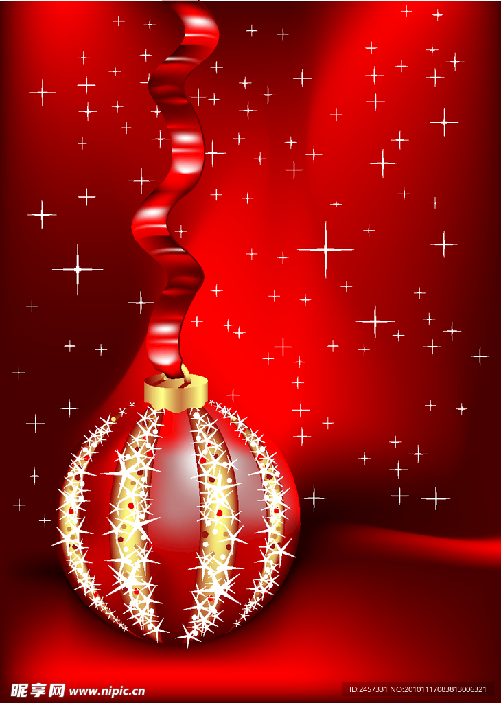 红色喜庆动感圣诞背景 圣诞贺卡 新年背景 动感线条 星光