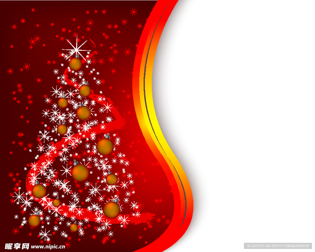 圣诞贺卡 圣诞背景 新年背景 动感线条 星光圣诞树