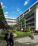 学校景观效果图