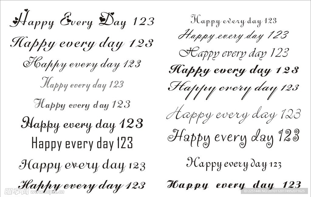 英文花式字体194款