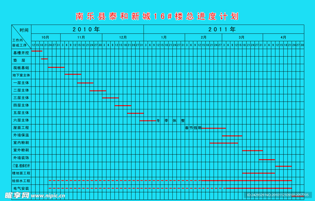 楼层进度计划