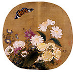菊丛飞蝶图