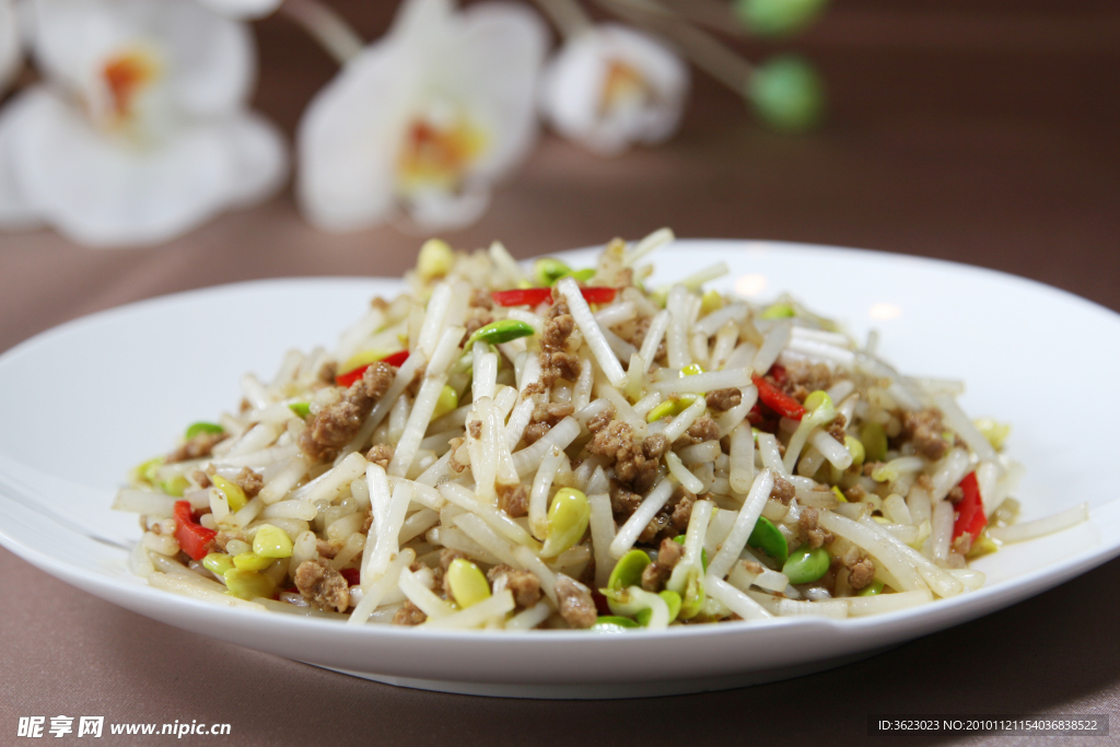 肉松炒大豆芽