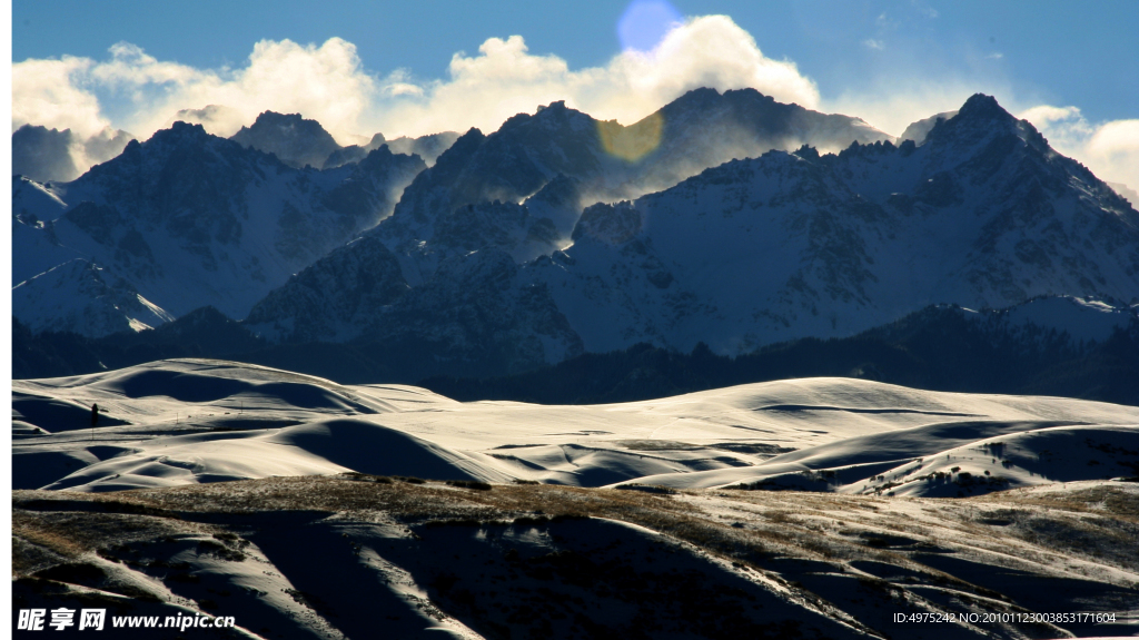 雪景 雪山 雪地