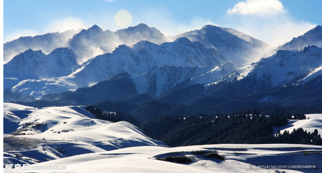 雪景 雪山 雪地