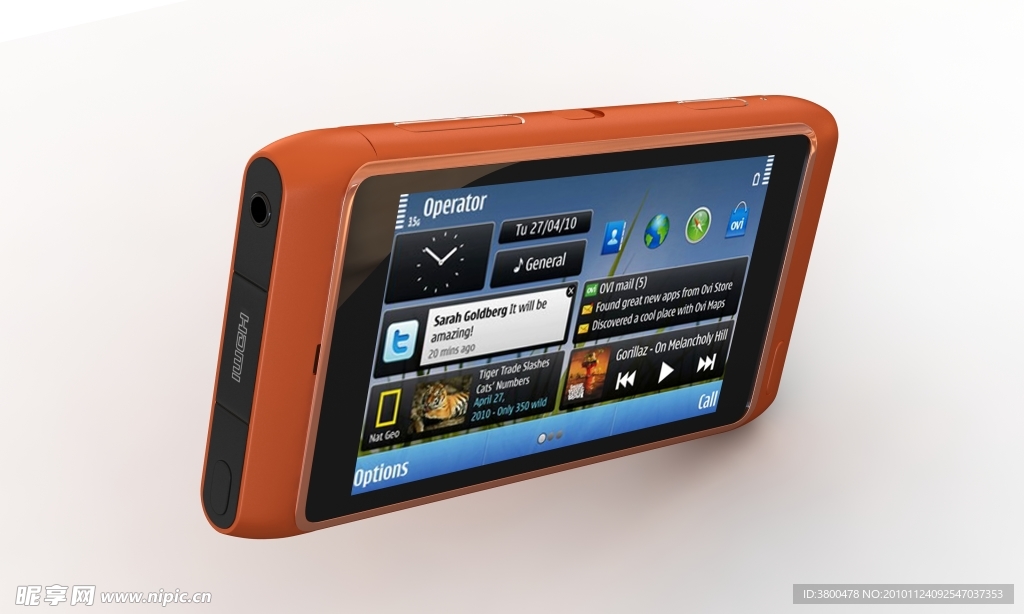 nokia n8 高清 效果图 橙红