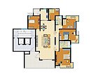 五室两厅户型分层