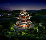 云碧阁夜景亮化