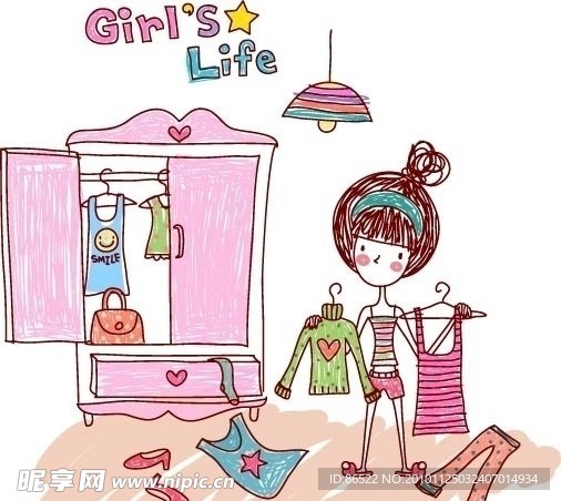 女生的生活 Girl s Life 寝室衣橱