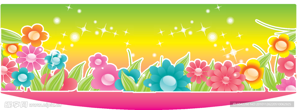 卡通花纹底图