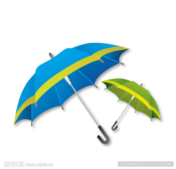 彩色雨伞矢量图