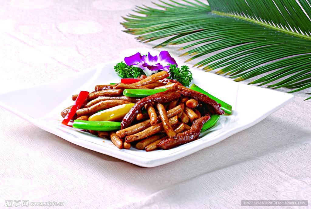 茶树菇炒牛柳