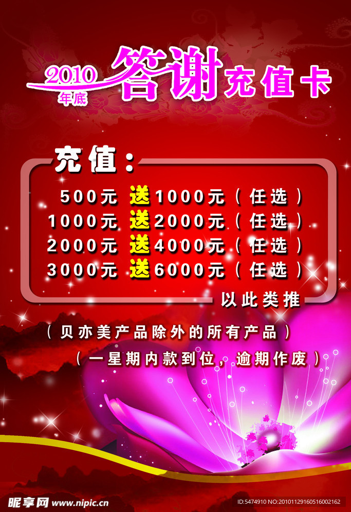 充值海报