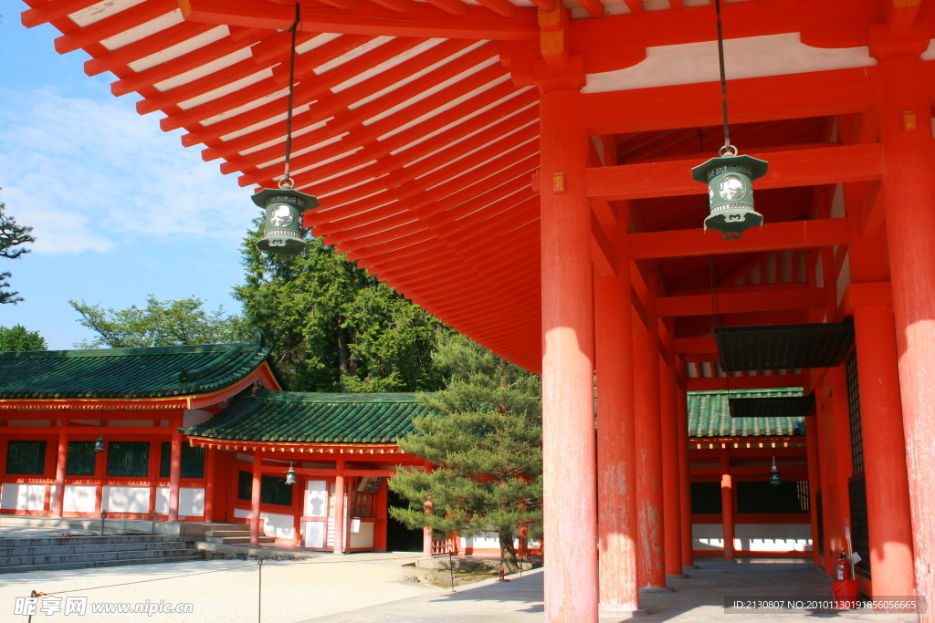日本 京都 平安神宫 日本古建筑