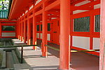 日本京都平安神宫日式柱廊