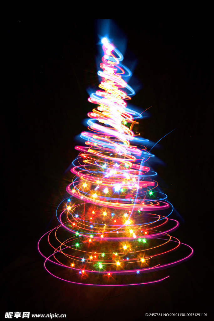 动感光线圣诞树