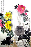 三色牡丹