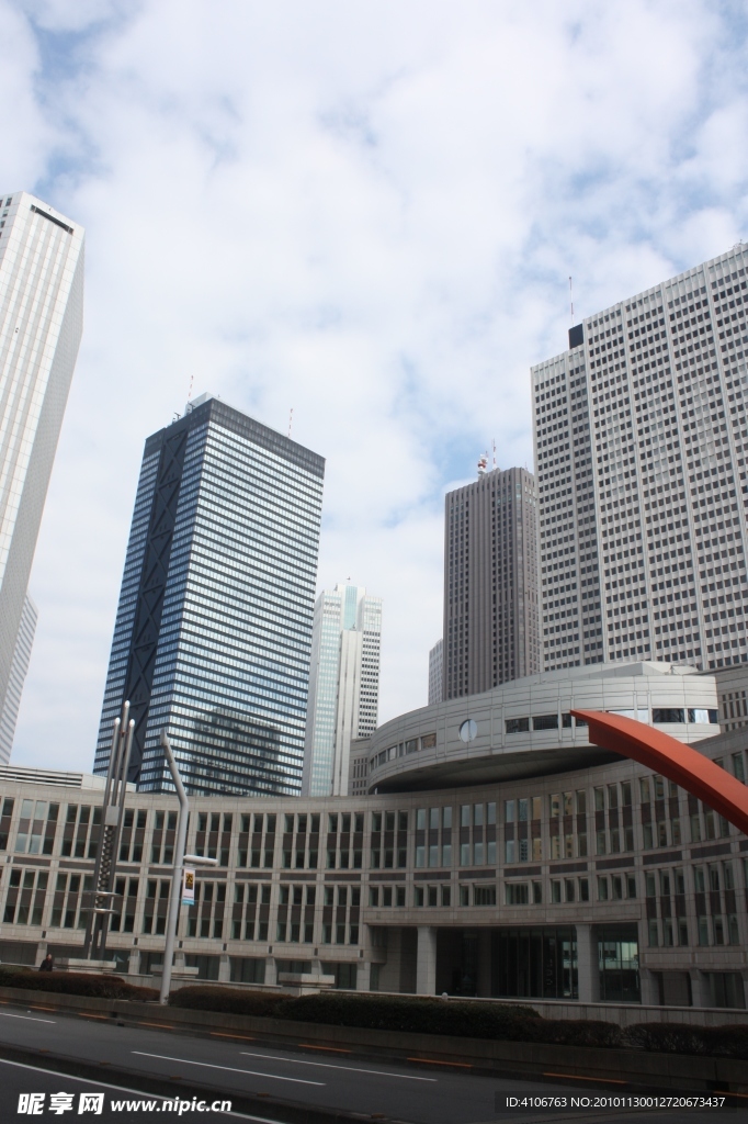 日本东京市政厅大厦天空