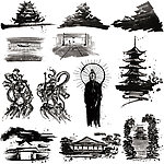 日本古建筑寺庙