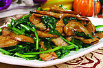 烤蘑菇烧菠菜