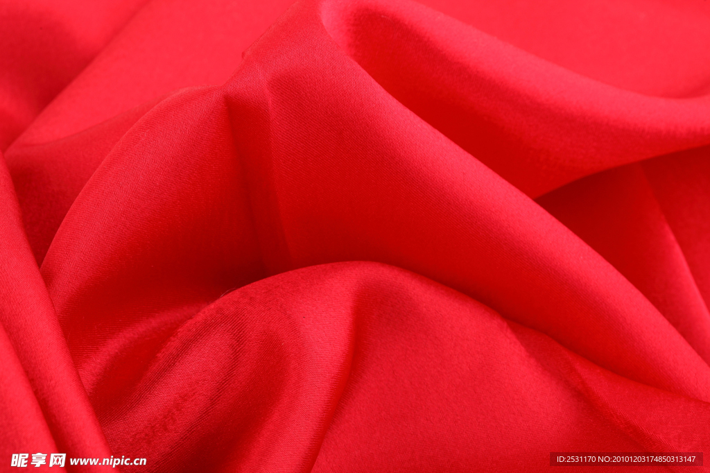 艳红色丝绸