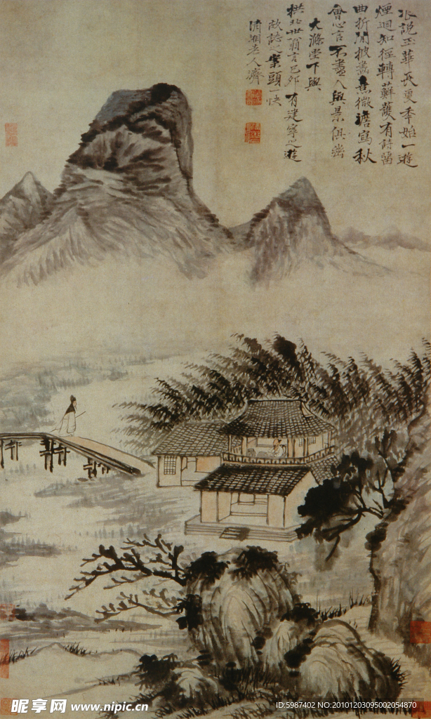 石涛 烟回径转