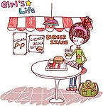 女生的生活 Girl s Life 汉堡店