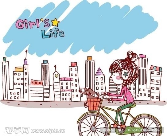 女生的生活 Girl s Life 骑车