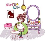 女生的生活 Girl s Life 烫头发